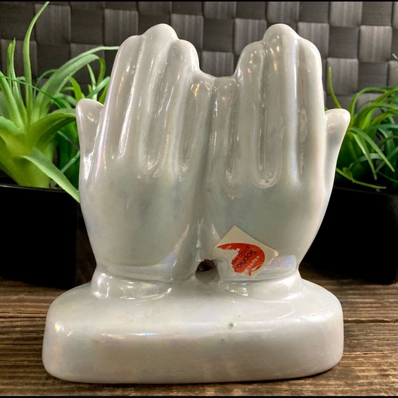 Vintage Ceramic Porcelain Hands Figurine Cottagecore - Picture 8 of 9